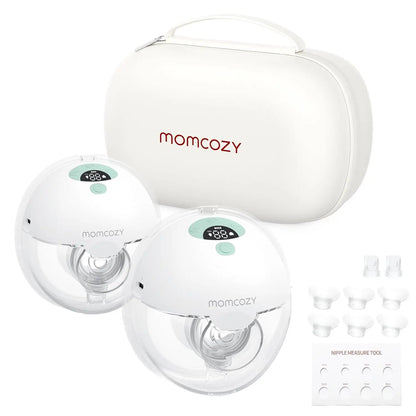 Momcozy Breast Pump Hands Free M5, Wearable Breast Pump of Baby Mouth Double-Sealed Flange with 3 Modes & 9 Levels, Electric