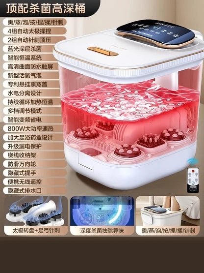 Footbath bucket fully automatic electric massage footbath heated household constant temperature high and deep footbath