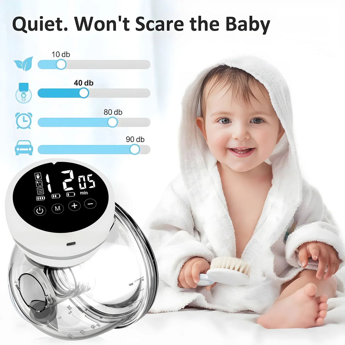 1PCS Wearable Electric Breast Pump Milk Collection Hands-free Automatic Intelligent Breast Pump Portable For Travel
