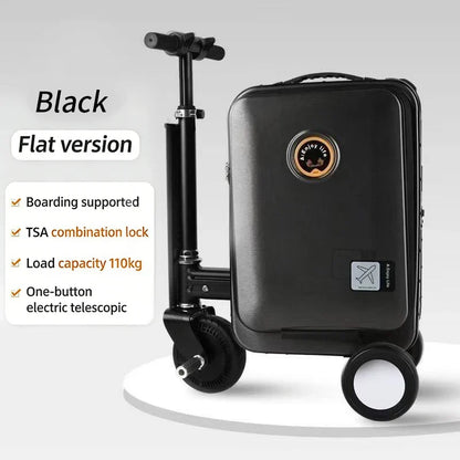 Electric Luggage with Smart Reverse and Forward Function for Walking, Riding, Traveling Trolley Case with Electric Driving