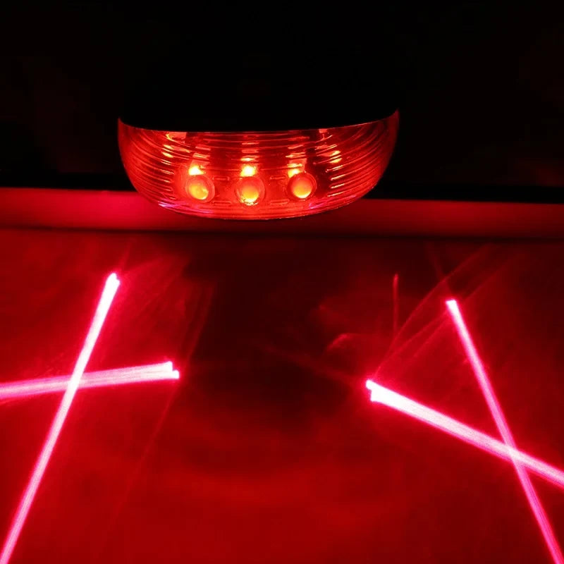 Bicycle Bike LED Lights  2 Lasers 5 LED Waterproof Cycling Taillight Safety Warning Taillight MTB Bike Rear Tail Lights