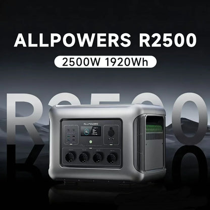 ALLPOWERS R2500 Portable Power Station 1920Wh 2500W Solar Generator & SP037 Solar Panels 400W / 2X400W Solar Charger for Camping
