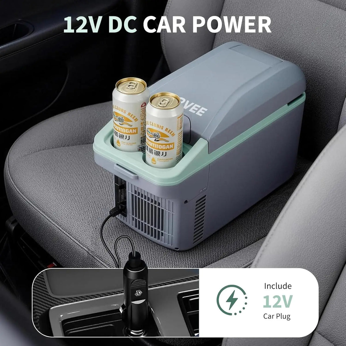 Tacleekii 8L Electric Car Refrigerator Portable Mini Fridge Cooler & Warmer 32°F-122°F Travel Fridge for Road Trips, Camping, Beach & Tailgating