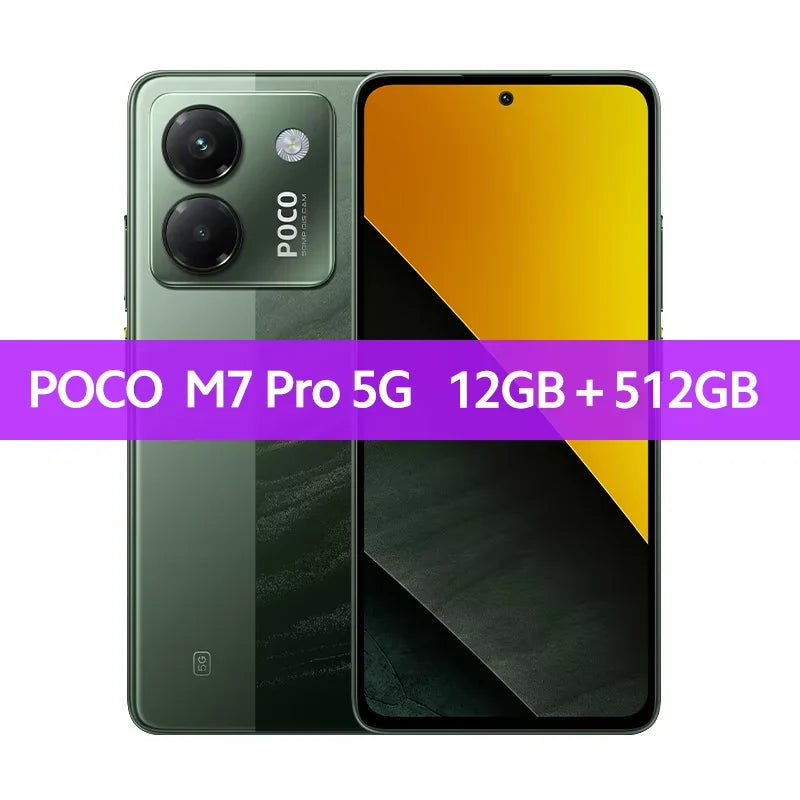 Newest POCO M7 Pro 5G Global Version Dimensity 7025-Ultra 120Hz FHD+ Eye-care AMOLED Display 5110mAh Battery NFC