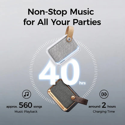 1MORE NANO Portable Bluetooth Speaker Deep Bass TWS Stereo Pairing RGB Light IP67 Outdoor Mini Sound Box 40H Playtime