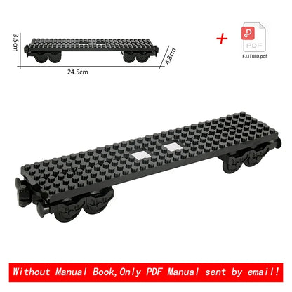 2025 New MOC City Creative Idea 6 * 28 dark grey train base Building Block Bricks Kids DIY High-tech Creative Toy