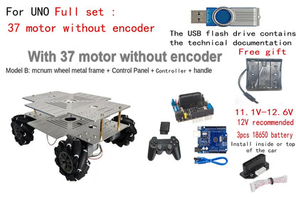 10-20Kg Load 330+240mm Big Plate 4WD Mecanum Wheel Robot Car with 12V Motor for Arduino ROS Robot Arm Chassis DIY Kit Toy Parts