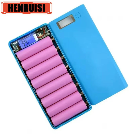 USB Power Bank Battery Charge Box 8*18650 Battery Charger Box Digital display panel Fast Charging with LED Digital Display Light