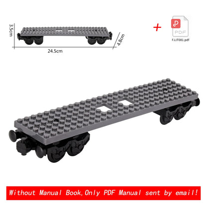 2025 New MOC City Creative Idea 6 * 28 dark grey train base Building Block Bricks Kids DIY High-tech Creative Toy