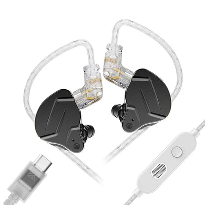 KZ ZSN Pro X metal headphones 1ba + 1dd hybrid technology high-fidelity bass monitor sports headphones and noise-cancelling head
