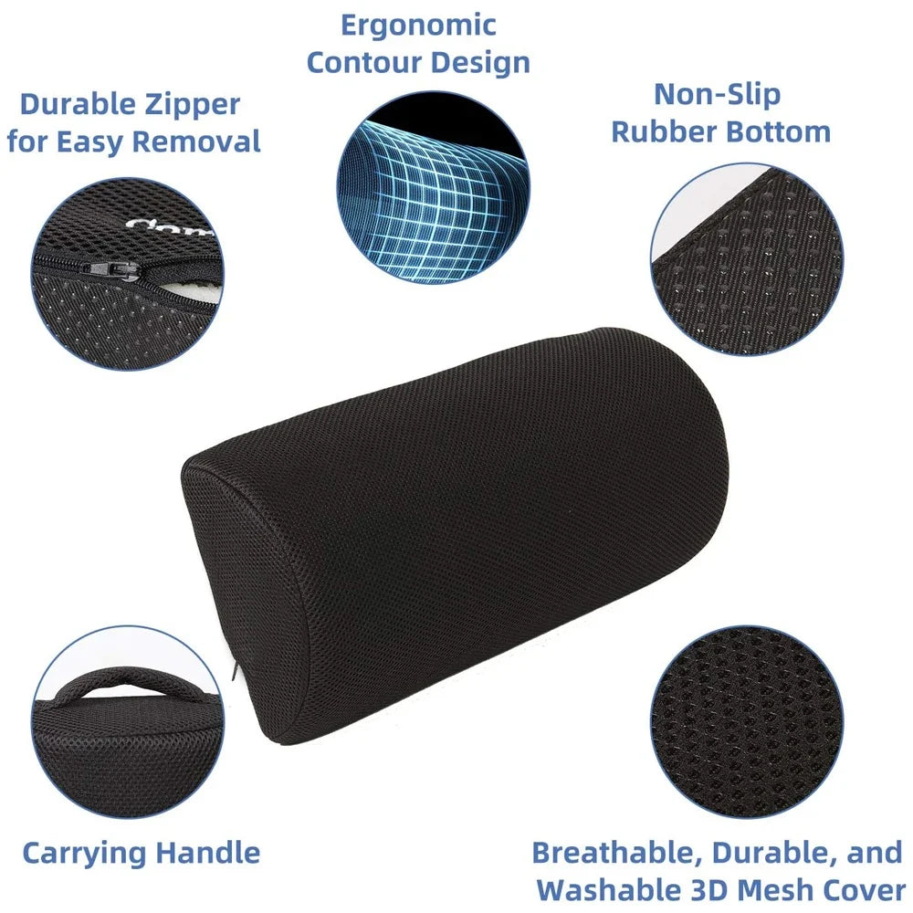 Foot Rest for Under Desk, Soft Foam Office Accessory with Washable Cover, Foot Stool for Car Home Office, Relieves Leg & Ankle