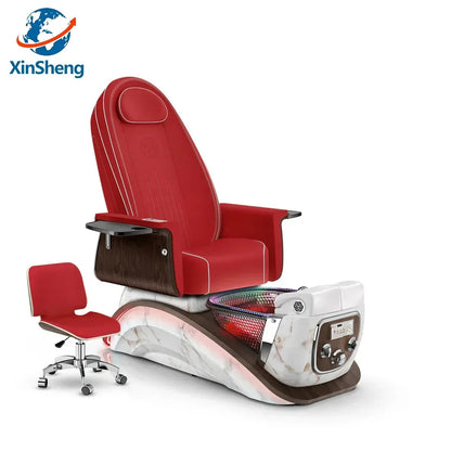 Beauty Salon Pedicure Chair with Electric Back Massage Foot Bath SPA Furniture