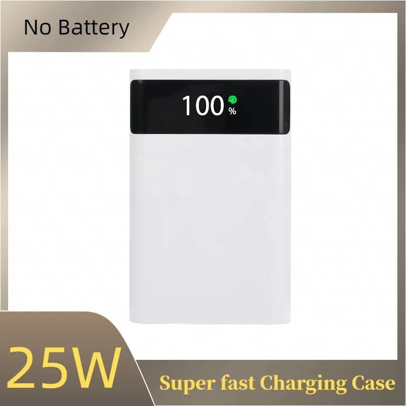 No batteries 18650 Battery DIY Power Bank Case Charge Storage Box 5V Dual USB Type C Holder PD QC3.0 Quick Charge For SmartPhone