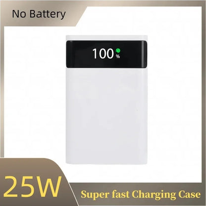 No batteries 18650 Battery DIY Power Bank Case Charge Storage Box 5V Dual USB Type C Holder PD QC3.0 Quick Charge For SmartPhone