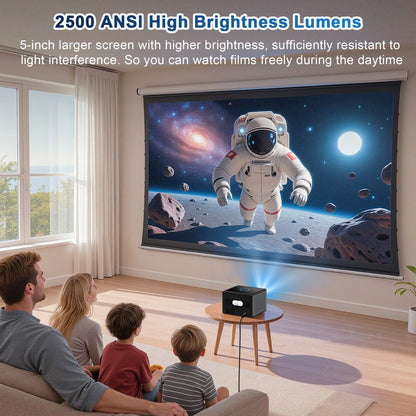 HORLAT Sealed Optical Google TV Projector 3500ANSI Bluetooth Voice Control Auto Focus WiFi 6 4K UHD Home Theater Movie Projector