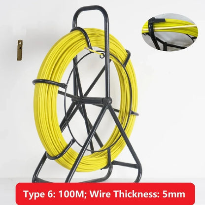 4/5/7mm Wire Cable Running Puller Rod Set Cable Pulling Tool with Stand for Electrical Wiring Construction Wire Threader