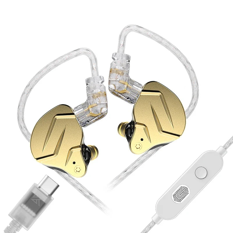 KZ ZSN Pro X metal headphones 1ba + 1dd hybrid technology high-fidelity bass monitor sports headphones and noise-cancelling head