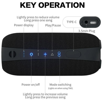 Cyberpunk Wireless Bluetooth Speakers TWS True Wireless Stereo RGB LED for Home Outdoor Party PC Gaming Desk Decor Portable Audio System with Rich Bass Clear Sound Multi Device Compatibility USB TF Card Playback