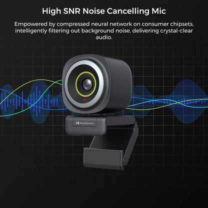 NearStream V08AF 4K UHD USB-C Webcam, AI Auto Framing, True Auto Focus, HNR Noise Cancelling Mic, 45–95° Adjustable FOV, Vertical Screen Support, NearSync Image Tuning, Plug & Play PC Camera for Meetings & Live Streaming