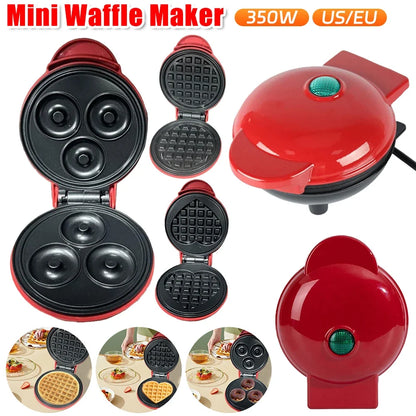 Waffle Mold Nonstick Electric Breakfast Maker Household Breakfast Electric Baking Pan for Quick Breakfasts Snacks and Desserts