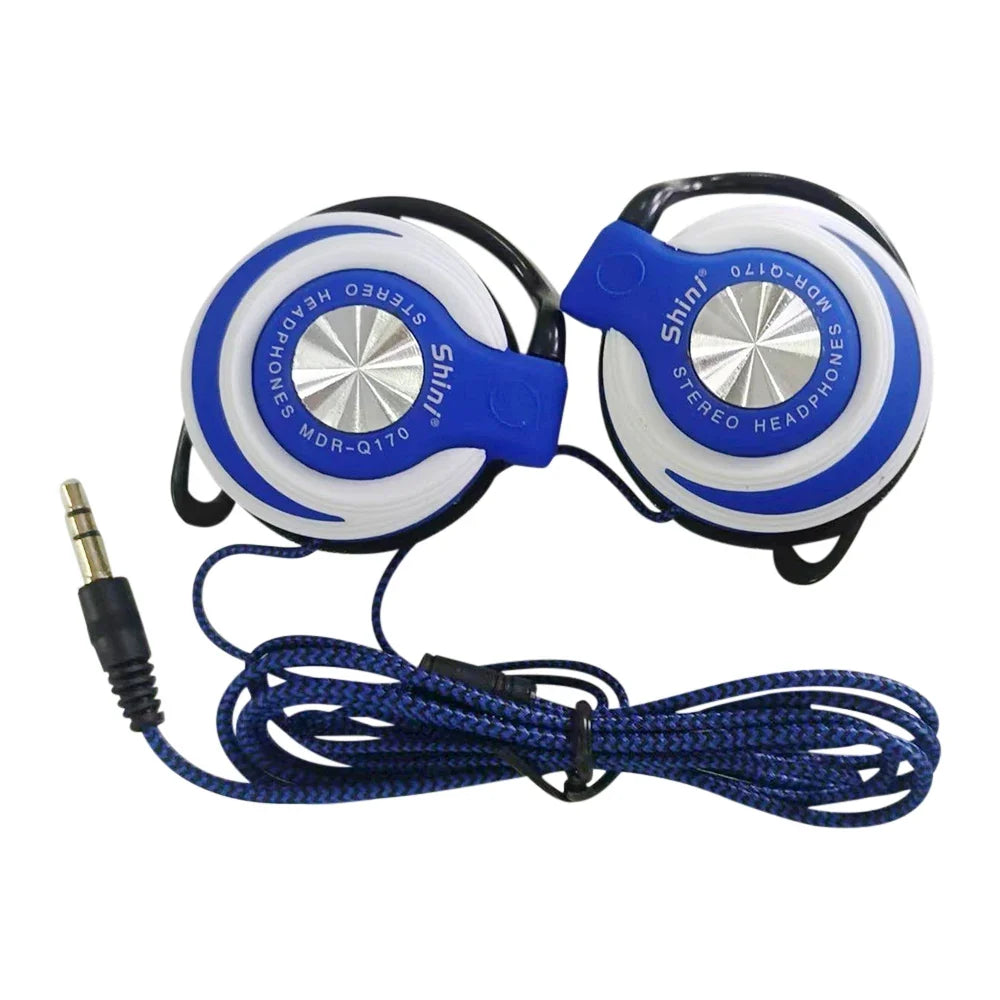 Q170 Universal 3.5mm Wired Headphones HIFI Heavy Bass Headset Over-ear Adjustable Ear Hook Earphones Music Earphone