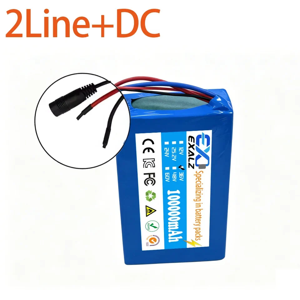 36V Hoverboard Scooter Battery 10S2P 100Ah 18650 Rechargeable Lithium Pack for Skateboard Ultra Thin BMS XT60 Plug