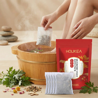 Mugwort Foot Bath Pack Foot Comfort Improve Sleep Quality Daily Gentle Cleaning Moisturize Herbal Ingredients Care Foot Bath Bag