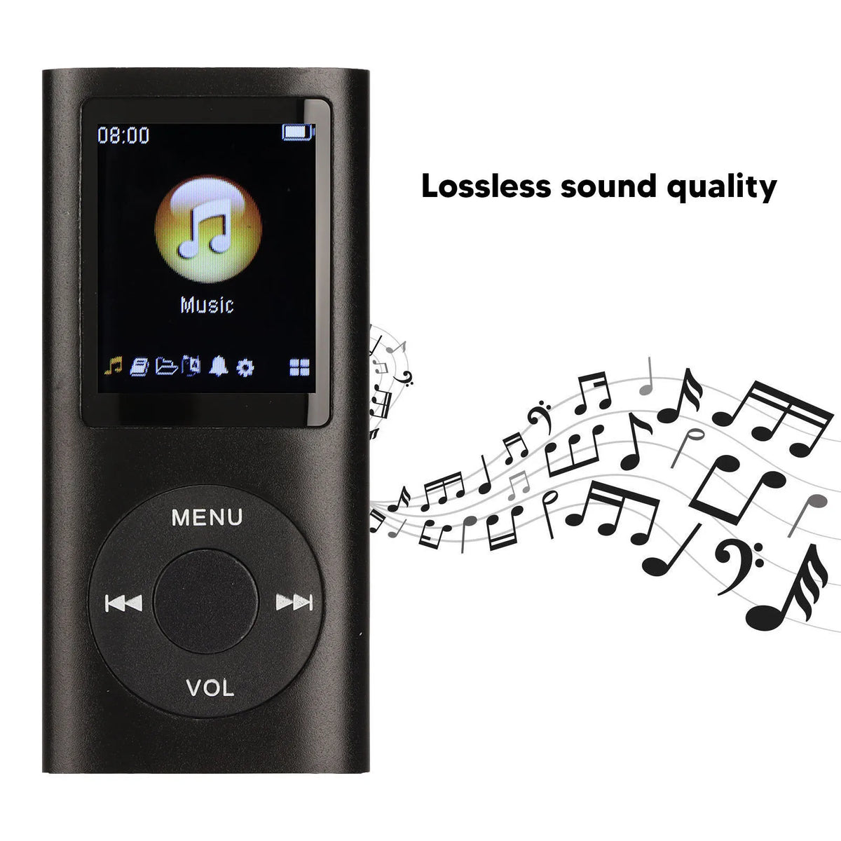 Aluminum Alloy MP3 Player Stylish Multifunctional Lossless Sound Slim 1.8 Inch LCD Screen Portable MP3 Music Player