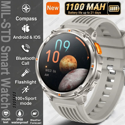 2026 New T-Rex3 Ultra Military Smart Watch 1100mAh Battery GPS Path IP68 Waterproof Sports Tracker Outdoors Compass Smartwatch