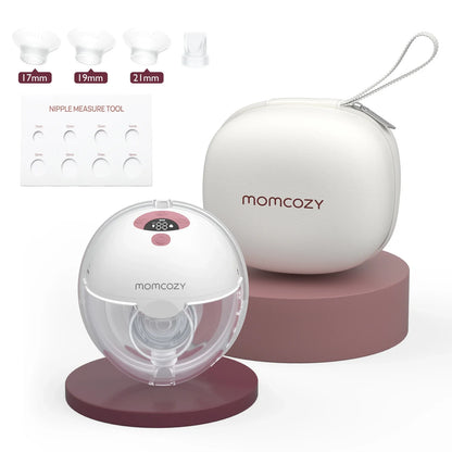 Momcozy Breast Pump Hands Free M5, Wearable Breast Pump of Baby Mouth Double-Sealed Flange with 3 Modes & 9 Levels, Electric