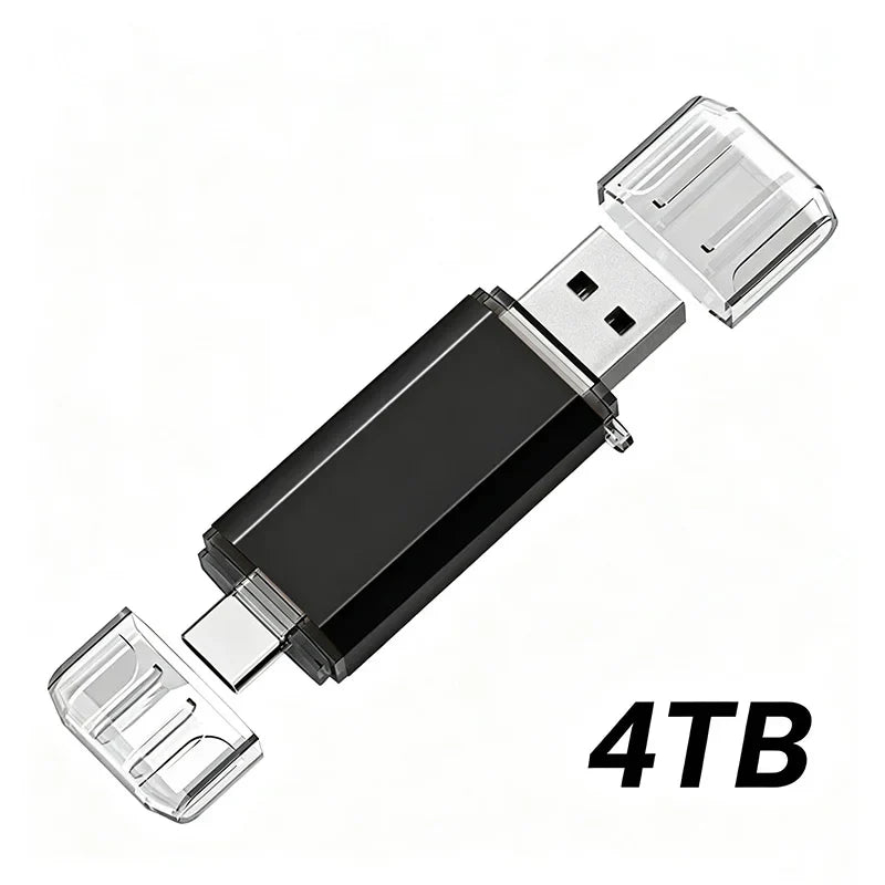 Lenovo 16TB 2 In 1 OTG USB Flash Drive 3.0 Type C 8TB 2TB Pendrive For iPhone Samsung Huawei Xiaomi Android Laptop Memory Stick