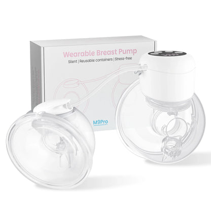 Electric Wearable Breast Pump - 4 Modes 9 Levels, Ultra-Quiet BPA-Free Hands-Free Portable 24mm Flange for  Breastfeeding