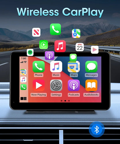 Portable Wireless CarPlay & Android Auto Screen – Size & DVR Options