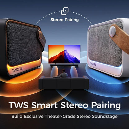 1MORE NANO Portable Bluetooth Speaker Deep Bass TWS Stereo Pairing RGB Light IP67 Outdoor Mini Sound Box 40H Playtime