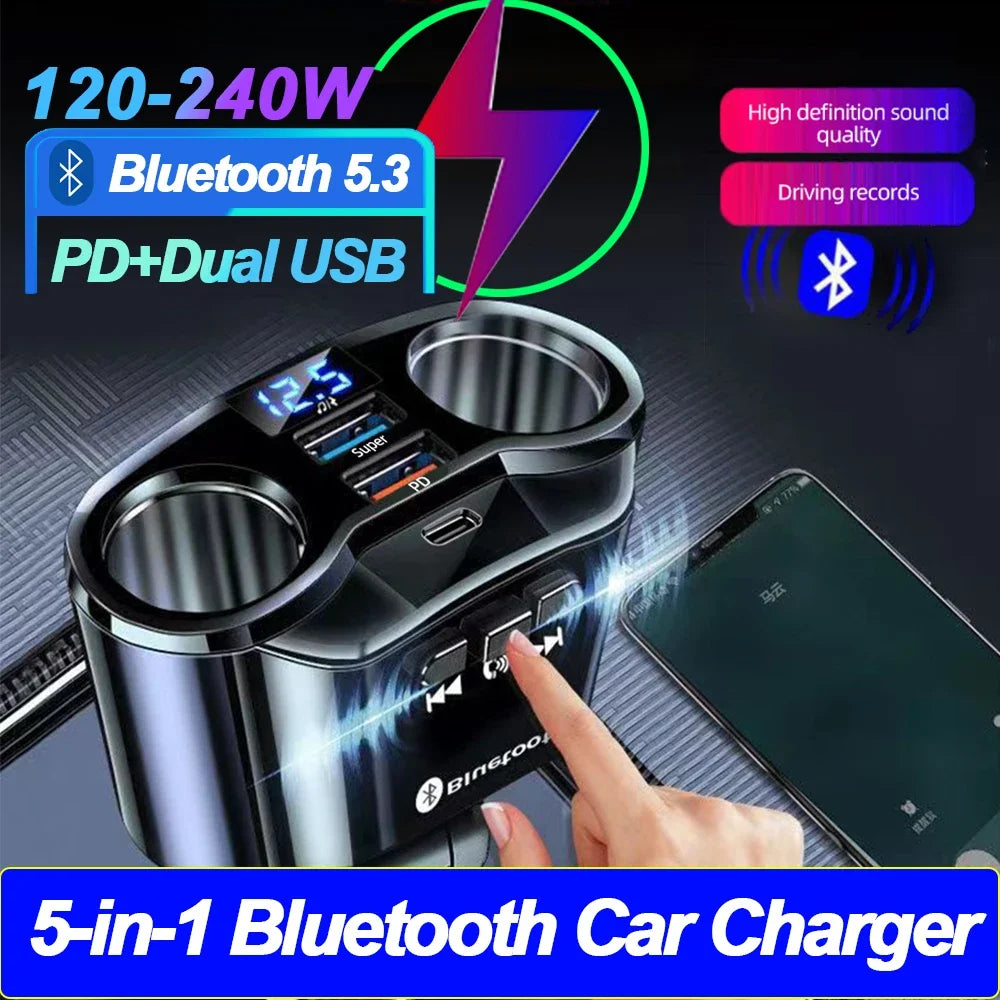 USB Car Charger – USB-C & Bluetooth Options