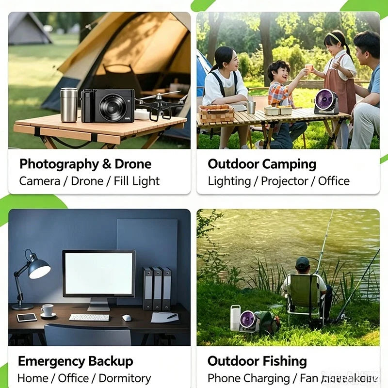 New 800W 716.8WH Portable Power Station 600W/800W Solar Generator Backup Power Bank for Outdoor Camping Home Emergency RV Travel