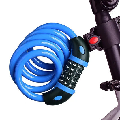 Bicycle Locks Anti-theft Mtb Bike Steel Wire Padlock 4Digit Password Electric Scooter Motorcycle Locks MTB Bicycle Accessories