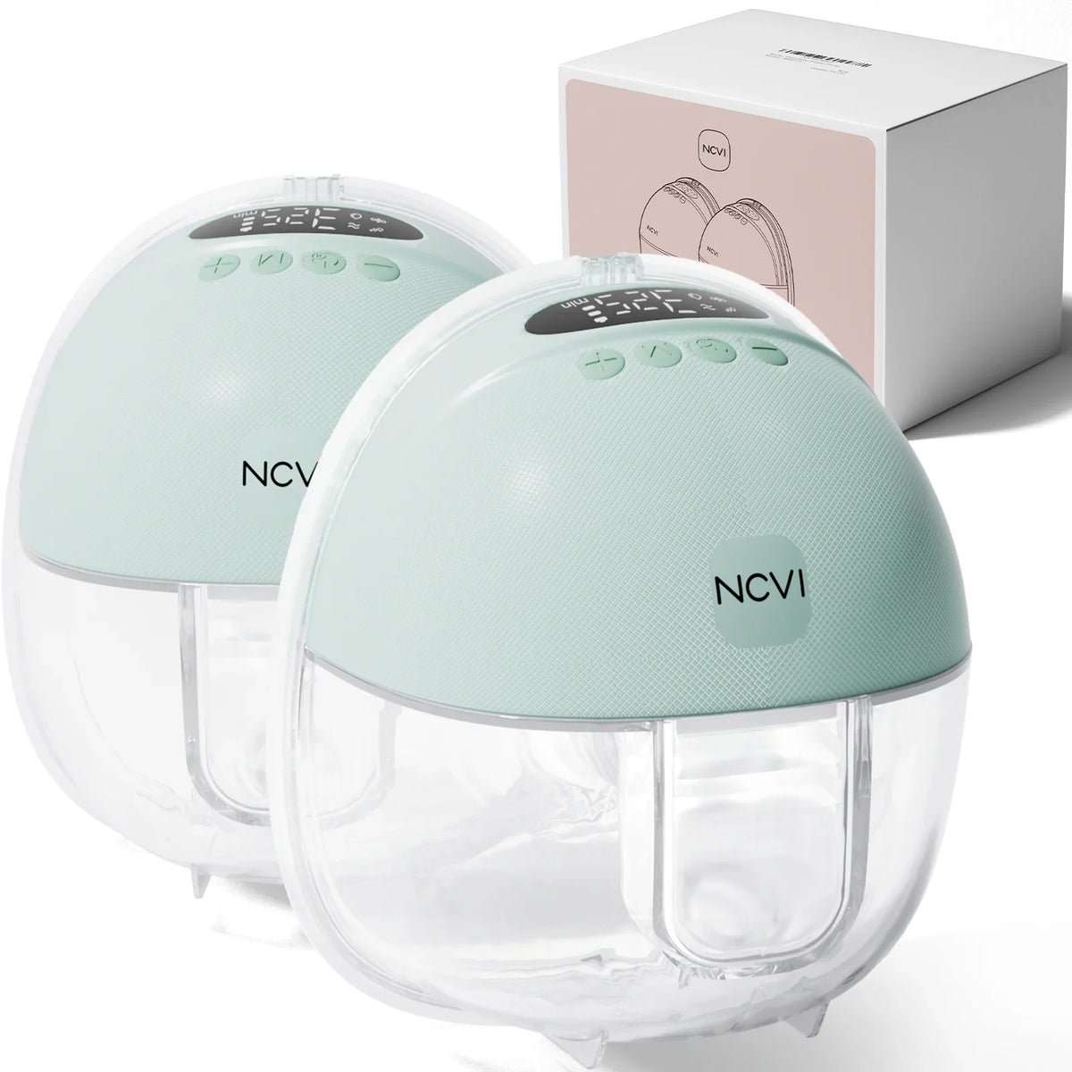 NCVI Electric Breast Pump,Hands-Free for Breastfeeding Pump, Ultra-Quiet Portable Wireless Pump, 3 Flange Sizes(19/21/24mm)
