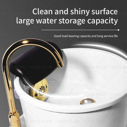 Electric Foot Basin Spa Massager with One-Button Drainage Dual-Colored Lights Deep Clean Foot Bath for Salon Home Use
