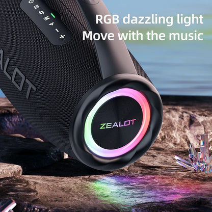 US-S97 80W High Power Portable Bluetooth Speaker RGB colorful Light Waterproof Wireless Subwoofer 360 Stereo Surround TWS FM
