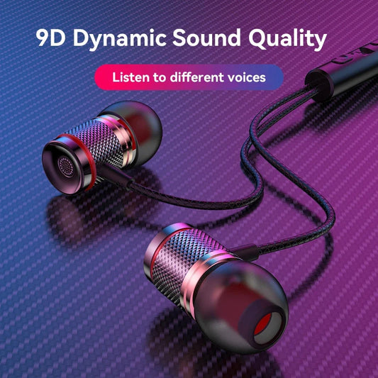 9D HIFI Heavy Bass In Ear Earphone 3.5MM Type-C Digital Headphone Stereo Wired Headset With Mic Earbuds For Samsung Android