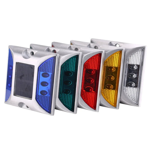 LED Solar Power Ground Marker Lights Waterproof Driveway Road Highway Spike Lamp Outdoor Garden Flash Warning Pathway Light New