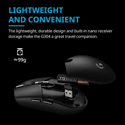 Logitech G304/G305 Lightspeed Wireless Gaming Mouse 6 Programmable Buttons 12000DPI Battery Usb Stock RGB Wireless Mouse