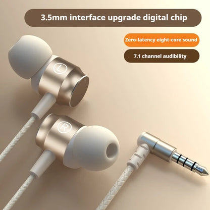 Metal Design Type C&3.5mm Wired Gamer Earphones 9D Stereo Sound Headsets Magnetic In-Ear Headphones For Samsung Handfree HD Call