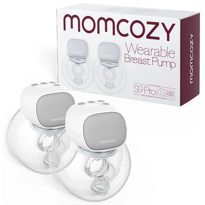 Momcozy Hands-Free Breast Pump S9 Pro, Wearable Double Breast Pump, Longer Battery Life, LED Display, Electric, 2 Modes & 9 Leve