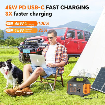 Gaiaray Solar Power Station 500W 300W Solar Generator 460WH 230WH Super Fast Charging APP Control Emergency Power Station for Home Camping Power Outages 110V US Warehouse