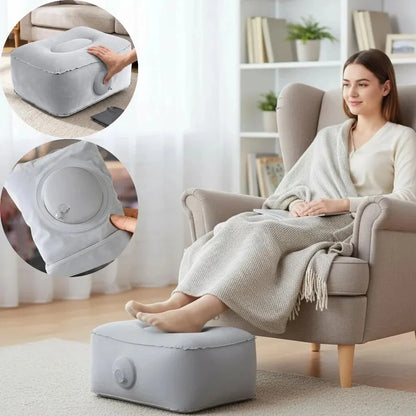 Inflatable Footrest Pillow PVC Foot Rest Air Pillow Cushion for Travel Office Home Leg Up Relaxing Feet Tools Under Desk