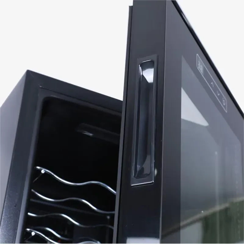Electric Compressor Wine Cooler Frost Free Glass Door Beverage Fridge For Home Car RV Outdoor Use  Standing Mini Bar