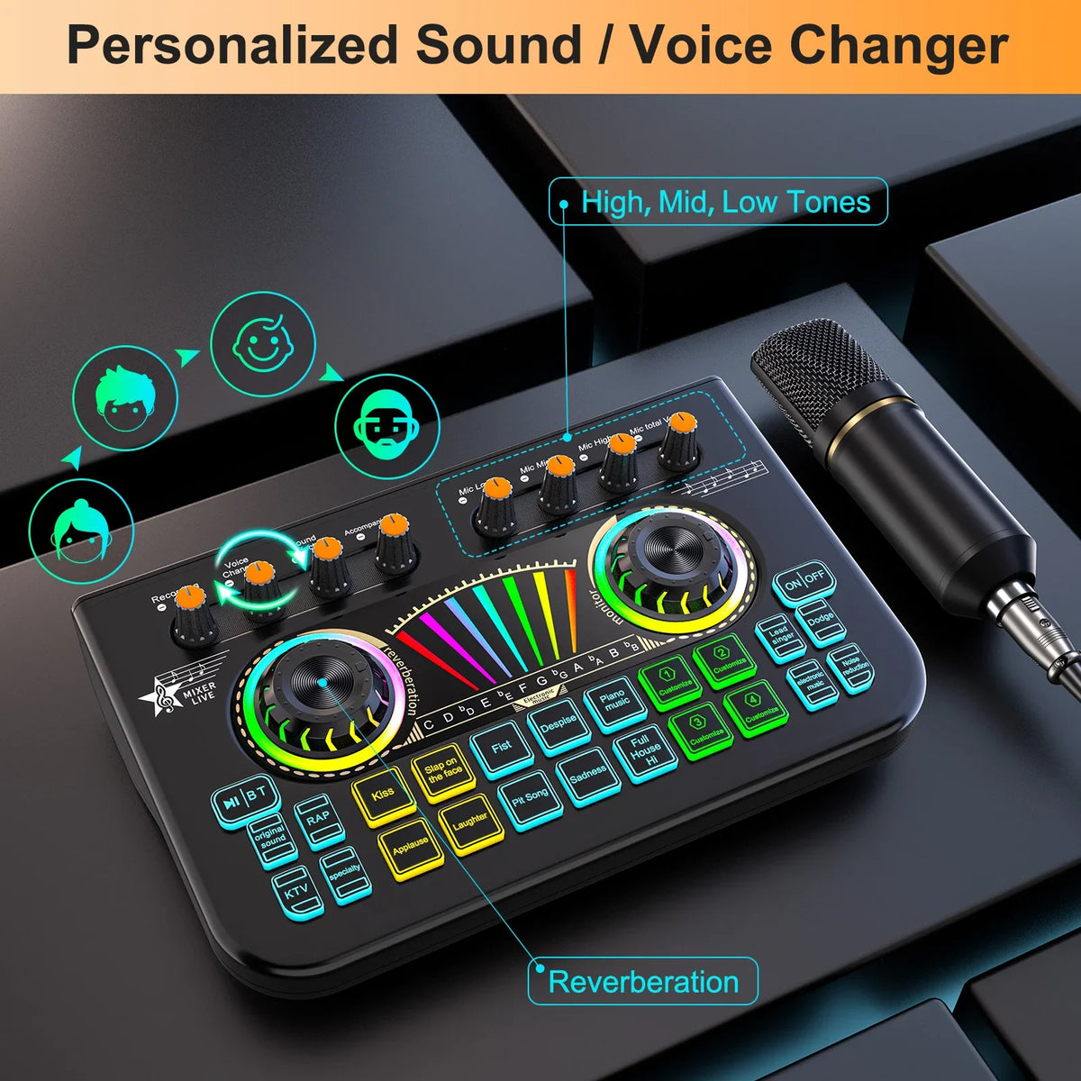 Tenlamp X3 BM800 Podcast Microphone Bundle Kit with 3.5mm Condenser Mic, Live Sound Card Audio Mixer, Professional Music Studio Full Setup for PC Phone Gaming Streaming Singing Karaoke YouTube Vlog