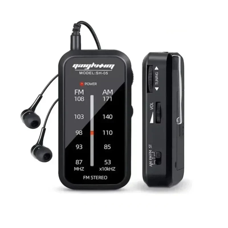 BC-R21/961/962 Mini Radio AM FM Battery Operated Portable Radio Best Reception Longest Lasting For Running Walking Home Soundbox